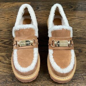 See By Chloe Juliet Leather & Shearling Loafers Size 37 (7) NIB